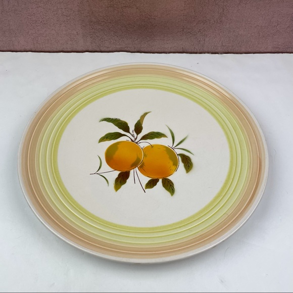 Harmony House Tangerine White Orange Plate Platter - Picture 3 of 5